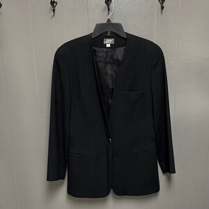 Vintage Classic Black Blazer 100% Wool